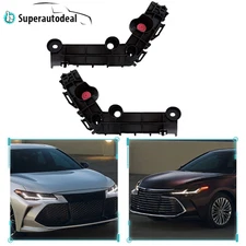 Front Black Bumper Retainer Brackets Support L+R Pair For 2019 20 Toyota Avalon