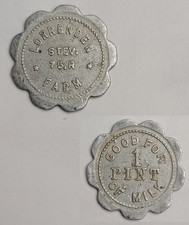 Lorrenden Farm Richmond BC 1 Pint Milk Trade Token Greene / Hill not Listed