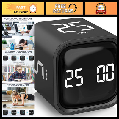 Rotating Productivity Timer 5/10/25/50 Min - Desk Flip Timer for Focus & ADHD