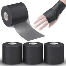 3 Piece Athletic Pre Wrap Tape for Hair 90 Yards Foam Underwrap Sports Black