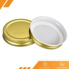 12 Sets Mason Jar Lids Tinplate Canning Lids Regular Mouth Leak Proof Gold