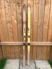 OLD VINTAGE 58" Long Wooden Snow Skis Has Bindings Great for DECORATION
