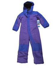 Iceburg Outerwear SnowSuit Youth S 4-5 Hooded Reinforced Knee Purple Blue