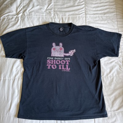 RARE Vintage Gorillaz Pink Rabbit Says Shoot To Ill T-Shirt Phase