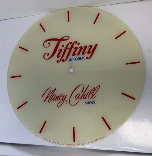 Original Vtg Tiffany Uniform Clock Round Replacement Face Advertising Glass