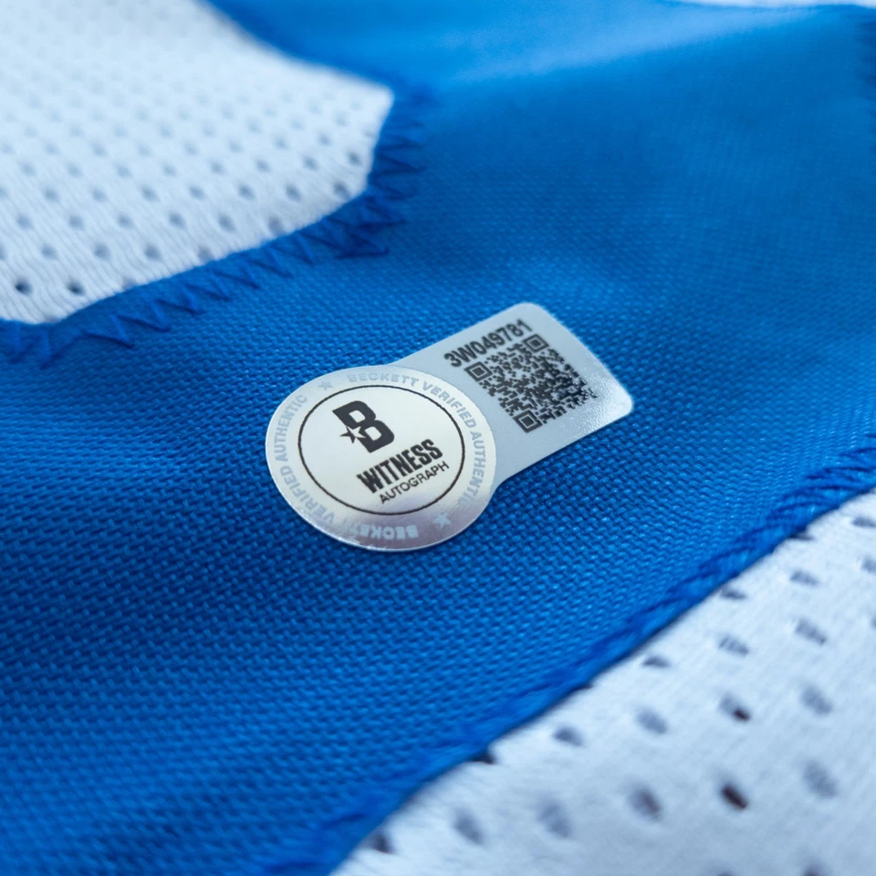 艾萨克·布鲁斯签名定制白色足球球衣带贝克特真品证明 — 第 3/4 张图片