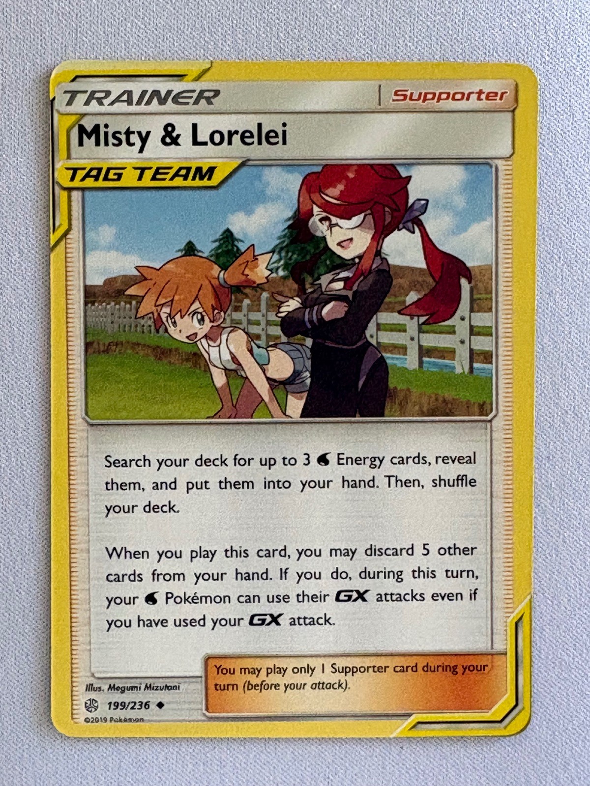 MISTY & LORELEI 199/236 UNCOMMON COSMIC ECLIPSE POKEMON LP