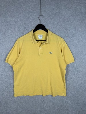 Lacoste Men's Polo Shirt Short Sleeve 100% Cotton Yellow Size 5 (L)