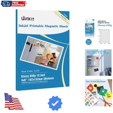 30 Sheets Printable Magnetic sheets Non Adhesive 13.5mil 4x6 inches Thick Mag...