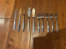 VTG Lot of 10 Stainless Steel Flatware Kid Child Baby Fork Knife Utensil