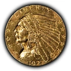 1927 G$2.50 Indian Head Gold Quarter Eagle - Authentic US Coin - SKU-G5941