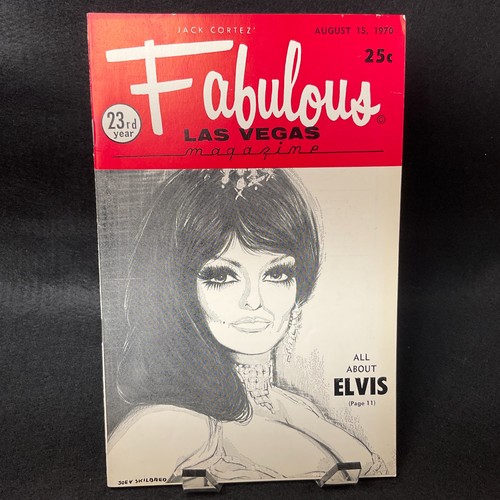 'ALL ABOUT ELVIS' Felicia Atkins Fabulous Las Vegas Magazine 8/15/1970 - Rare