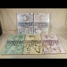 Groundwork of Evangelion 1.0 2.0 3.0 Animation Art Book 5 set EVA Used Japan