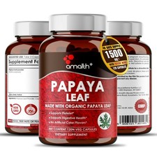 Poudre de feuille de papaye bio Carica prend en charge les capsules de 1500...
