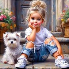 Diamond Painting Kit for Adults - Dog Diamond Art Beginners - DIY Full Diamond