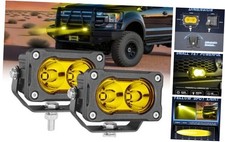 LED Pods, 2Pcs 40W 3 Inch Yellow Spot LED Light Pods Fog Yellow Spot Lights