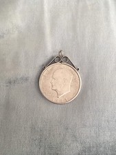 1971-s Eisenhower Silver Dollar Coin Mounted For A Pendant 