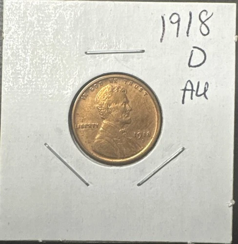 1918 D Lincoln Wheat Cent - AU
