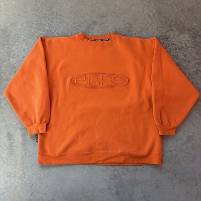 Vintage 90s Boss IG Design Crewneck Sweatshirt Embroidered Spell Out Size Large