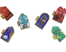 DisneyPrincess Hinged Door PinSet SnowWhite Ariel Belle Cinderella Aurora Jasmin