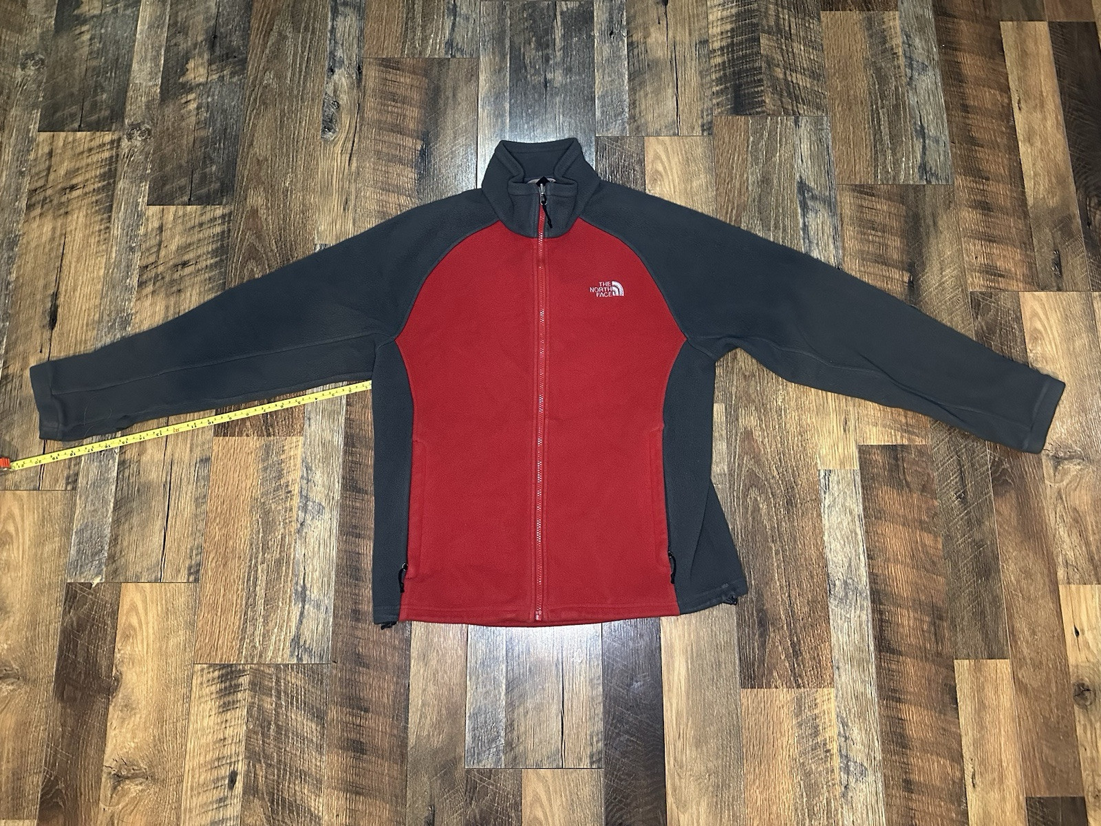 The North Face Men's Medium Red Grey Fleece Jacket