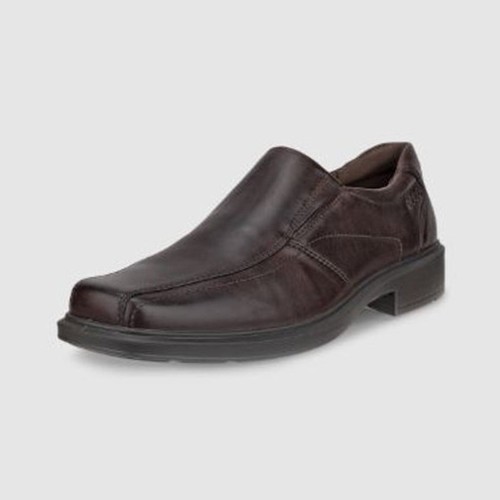 Ecco Helsinki Classic Nubuck Leather Slip-On Dress Shoe Mens Brown Sze 6-6.5 NWB