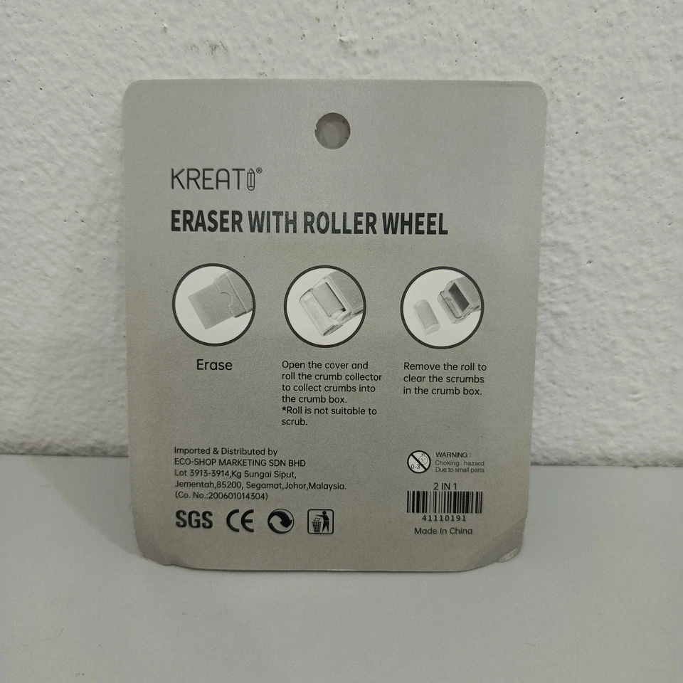 Eraser With Roller Wheel Modern School Stationary - Image 2 of 3