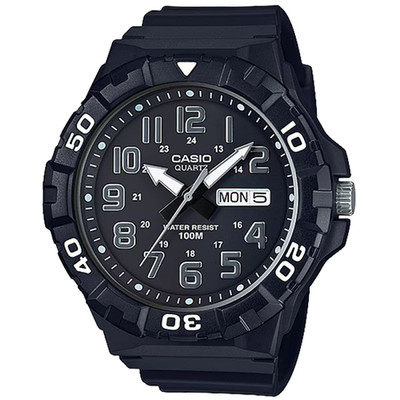 Casio MRW-210H-1AV Men s Black Analog Date Window Sport Watch Resin Band WR 100M