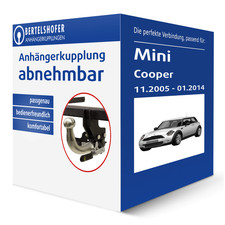 G.D.W. Anhängerkupplung abnehmbar für MINI Cooper Typ R56 AHK