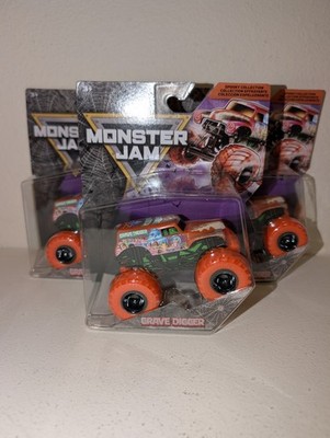   Monster Jam Grave Digger Diecast Monster Truck Spooky Halloween Orange Wheels