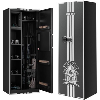 Uimoso Secure 4-Gun Cabinet for Rifles and Pistols  Key Lock, Assembly Needed