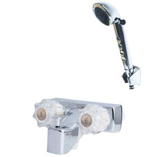 3210ACP/4120CP RV Replacement Non-Metallic Two Handle 4" Tub Shower Diverter ...