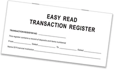6"×3" Check Registers for Personal Checkbook - Blank Ledger Transaction Register