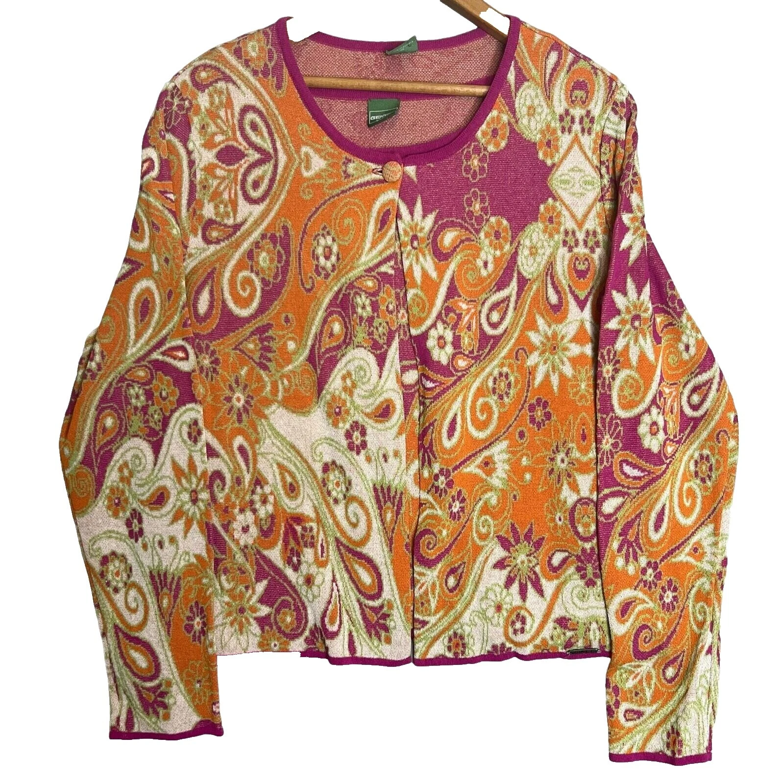 Paisley Pattern Viscose Cardigans for Women