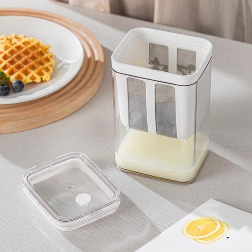 1 pièce Filtre à yogourt de café bleu fait maison de séparation de