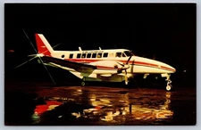 Postcard Christman Air System Beech C-99 Airliner