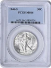 1946-S Walking Liberty Silver Half Dollar MS66 PCGS