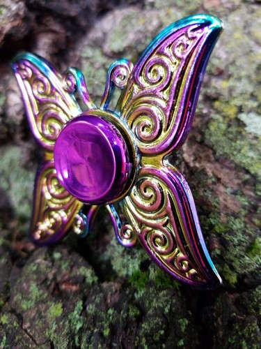 Mariposa, Metal Fidget Spinner Arco Iris Juguetes Niños Niños Niñas TDAH EDC Adultos👀🤏 - Imagen 10 de 12