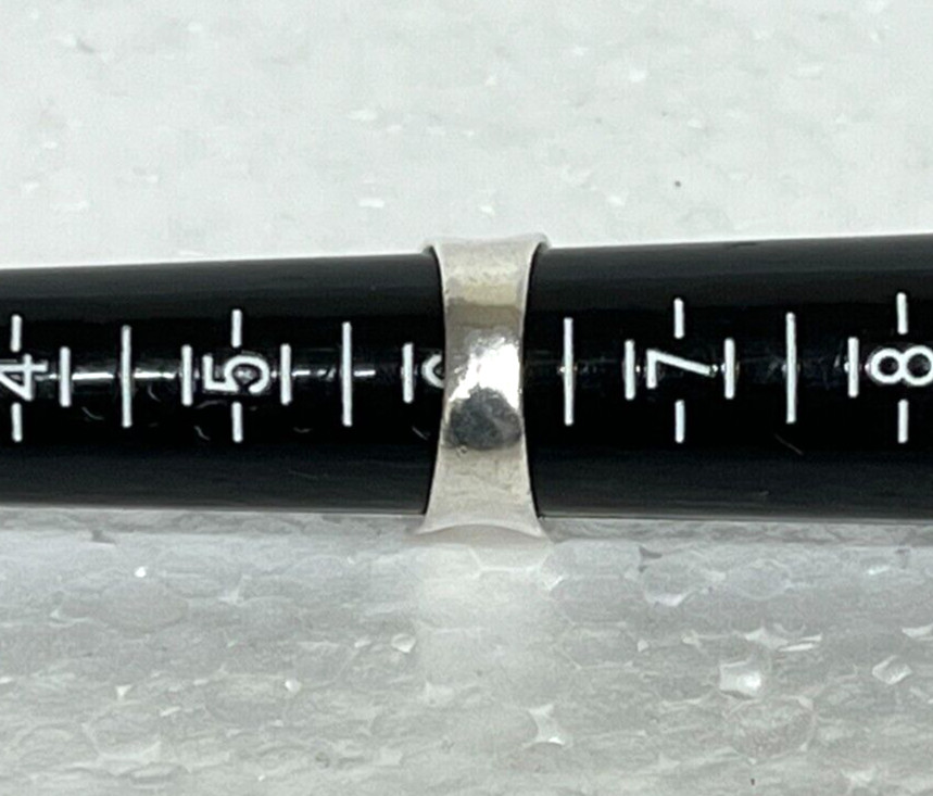 CONCAVE heavy solid Sterling Silver WIDE BAND RIN… - image 6