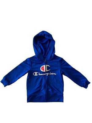 Champion Full Zip Hoodie Blue Sweatshirt Sweater Boys Size 2T