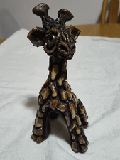 Artistic Clay Giraffe By Eloise Adams B1