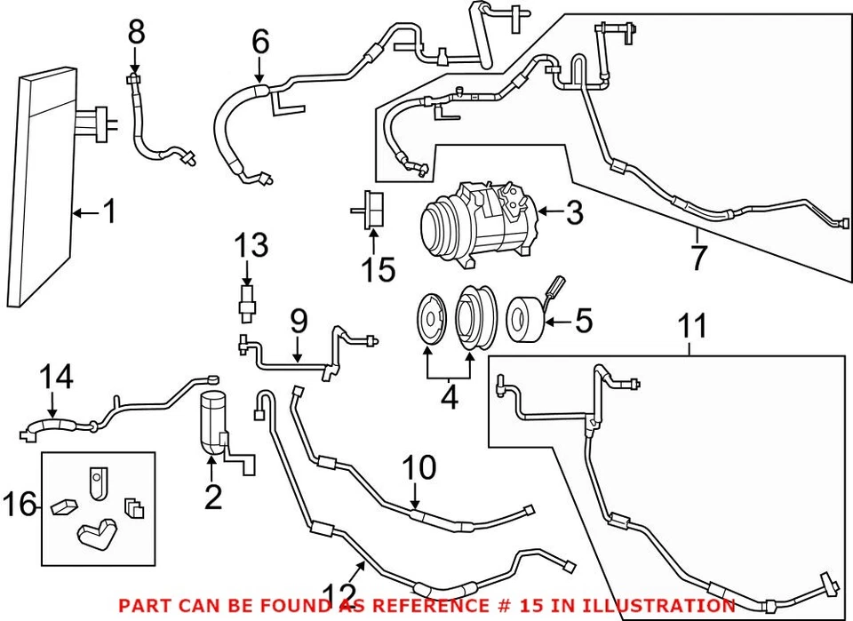 Válvula de expansión de aire acondicionado delantera Mopar original OEM para Chrysler Town & Country Foto 2 de 2