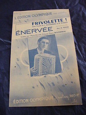 Frivolette Partition By P. Bousereau And R. Rosseti Enervée By P. Boussereau