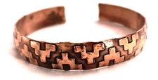 UNB Women's Jewelry Cuff Bracelet Engraved Design  Copper