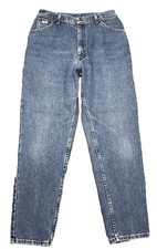 VTG Wrangler Jeans Womens 12 Blue Relaxed High Rise 28x29 Tapered USA Made