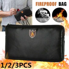 2000℉ Fireproof Money Bag Waterproof Safe Cash Box Document Envelope File Pouch