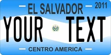 El Salvador 2011 License Plate Personalized Custom Auto Bike Motorcycle Tag