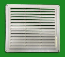 Fixed Louvre White Air Vent Ventilation Grill 260mm x 240mm 9" Air Flow Holes
