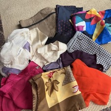 Lot Of 8 Scarves Vintage