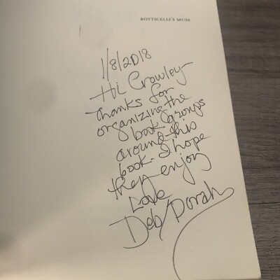 *SIGNED By Dorah Blume Botticellis Muse Ppbk Book 1 Of A Trilogy Love Story